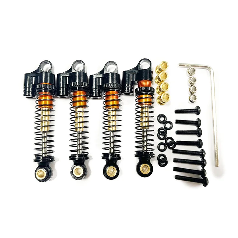 For FCX24 Metal 43mm Shock Absorbers Oil Dampers 1/24 RC Crawler Car Upgrades Parts Accessories,Black