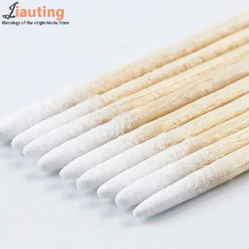 100Pcs Disposable Double Head Cotton Swab Women Makeup Cotton Bud Tip For Medical Wood Stick Nose Ears Cleaning Health Care Tool