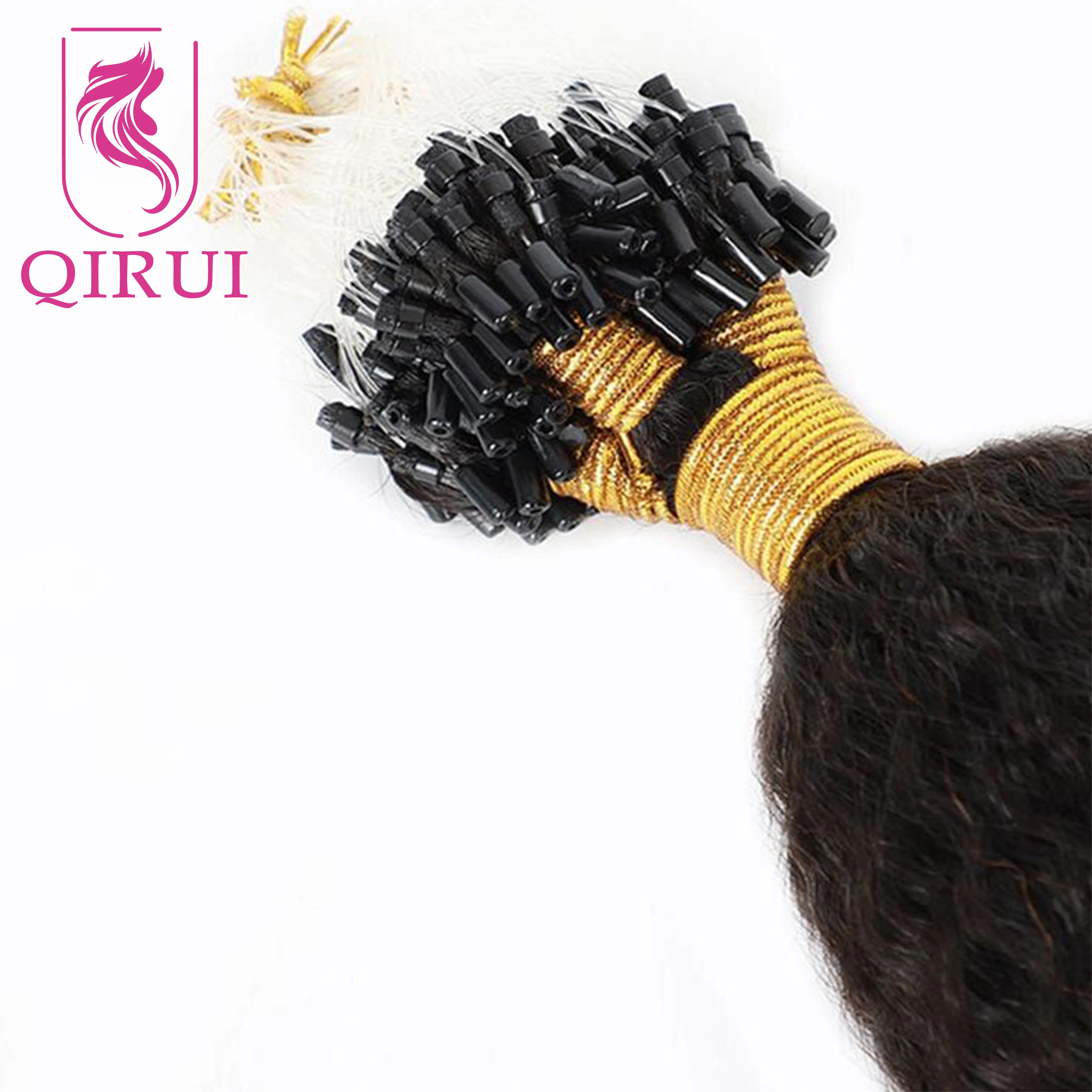 Micro Loop Human Hair Extensions Sassy Curly Microlink Hair Extensions For Women Burmese Micro Ring Hair Extensions Human Hair