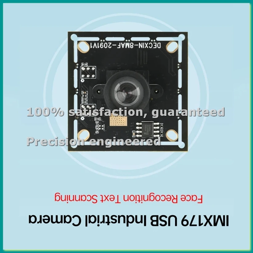 

Модуль HD-камеры IMX179 8 МП с фиксированным фокусом, широкоугольный, для распознавания лиц/сканирования документов, USB-камера для машинного зрения - TCES