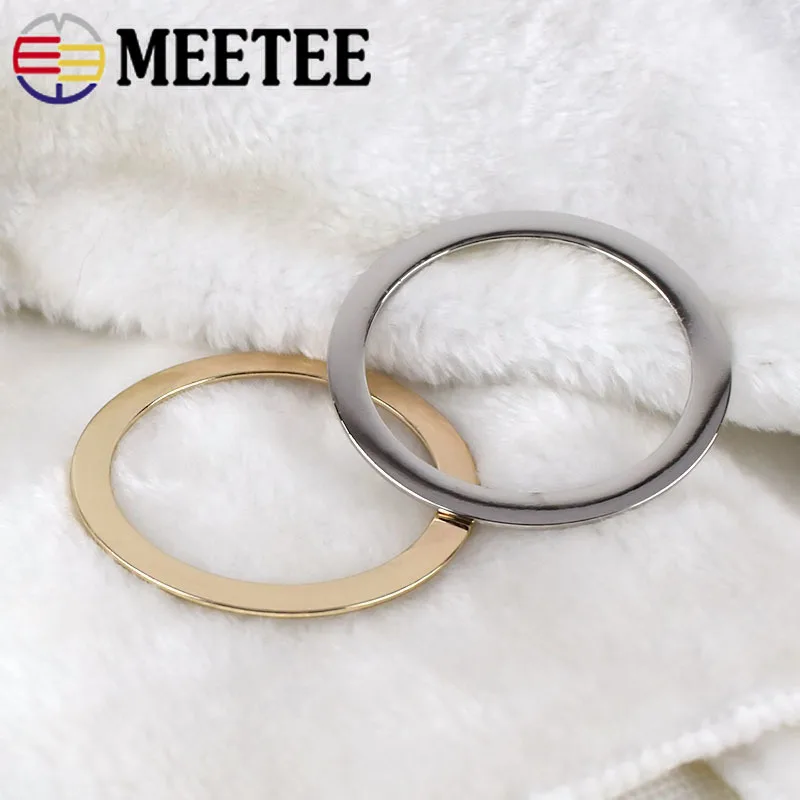 2/4pcs 40/50mm Metal Flat O Ring Bag Handle Buckles Women Handbag Strap Clothes Decorative Clasp Loop DIY Hardware Accessories