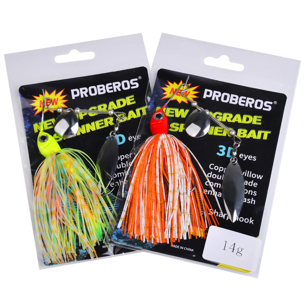 PROBEROS 1/5 Stück Spinner-Köder - Ideal für Barsch, Silikon-Gummi-Jig-Skirt zum Lachs-, Hecht- und Forellenangeln – Detail 15