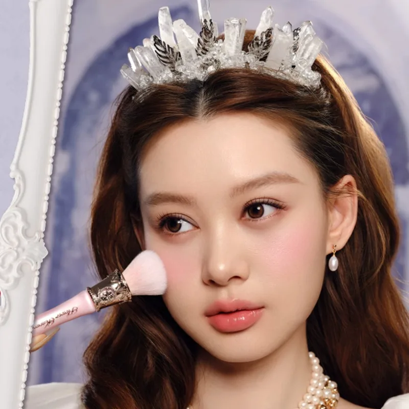 Flowerknows Knight Unicorn Collection Makeup Brush Set Slanted Pointed Design for Precise Application Cruelty Free Powder Brush view 2