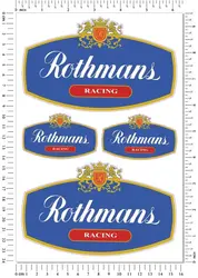 Motorcycle Stickers Rothmans Racing Car Vehicle Classic Logo Badge Tuning Decals for Suzuki Honda Kawasaki Ducati Yamaha