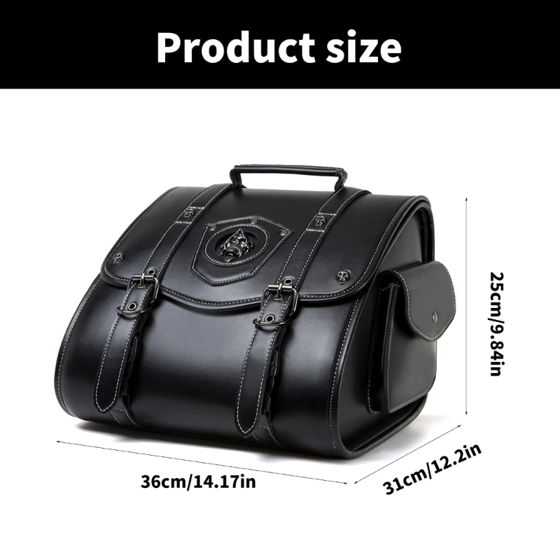 2025 nueva bolsa herramientas para motocicleta alforja estilo Retro Universal impermeable PU Bolsa lateral Pouc