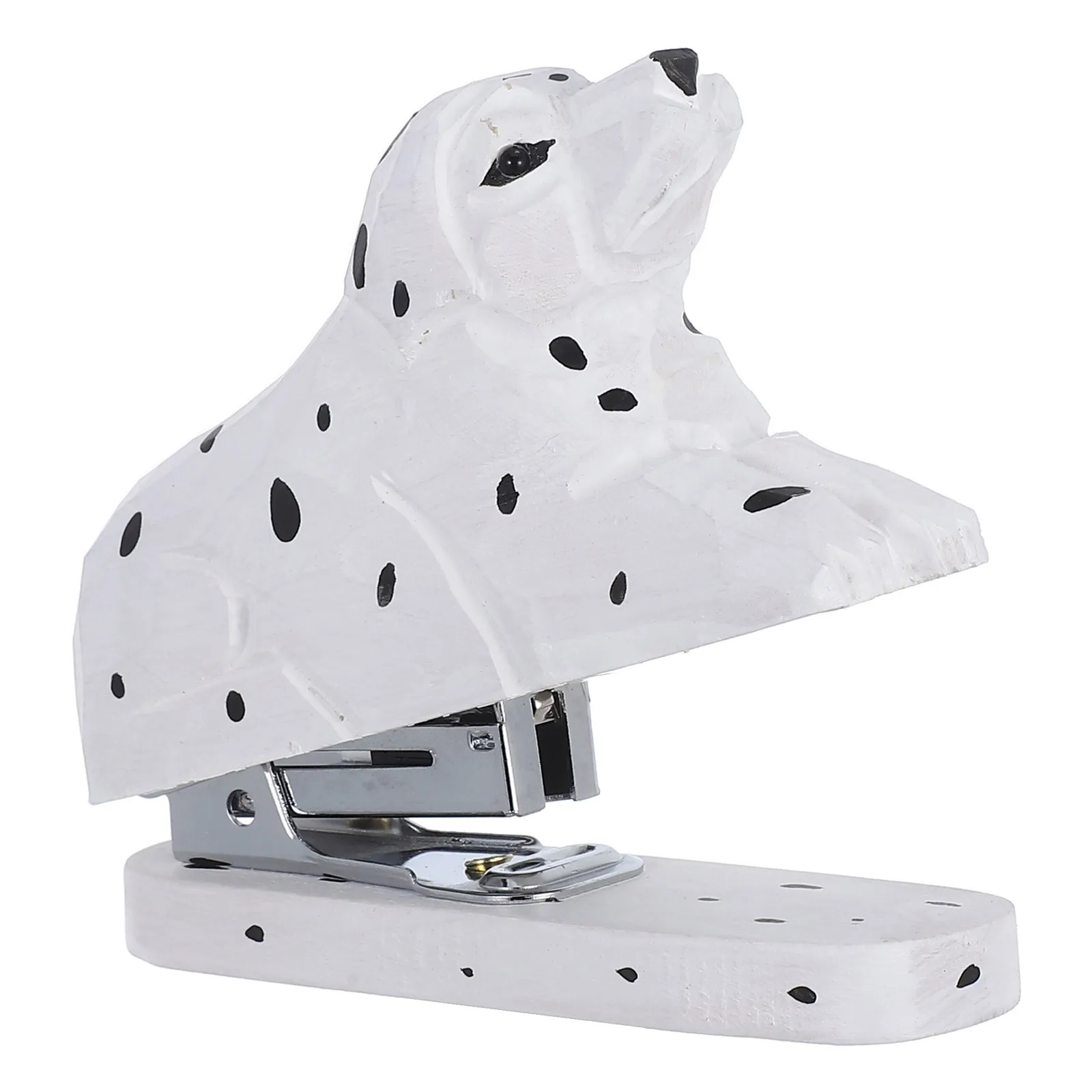 

Flamingo Stapler Dalmatian Desk Dog Shaped Office Tool Small White Desktop Stationery Accessory