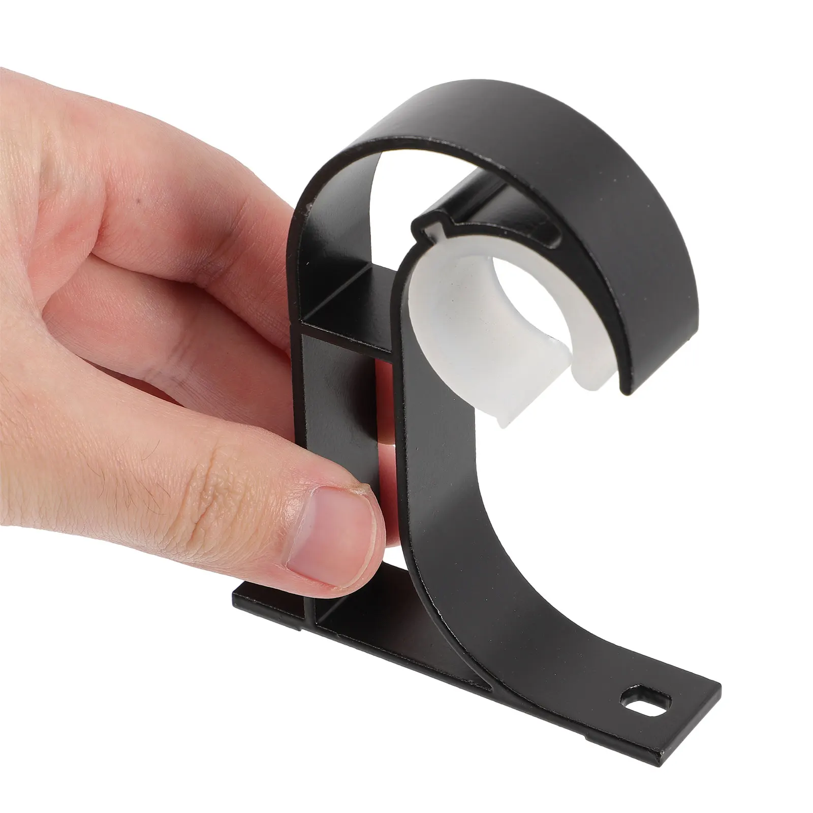 

4 Pcs Curtain Rod Bracket Hooks Pole Brackets up Adjustable Aluminum Alloy Holders for Wall Support