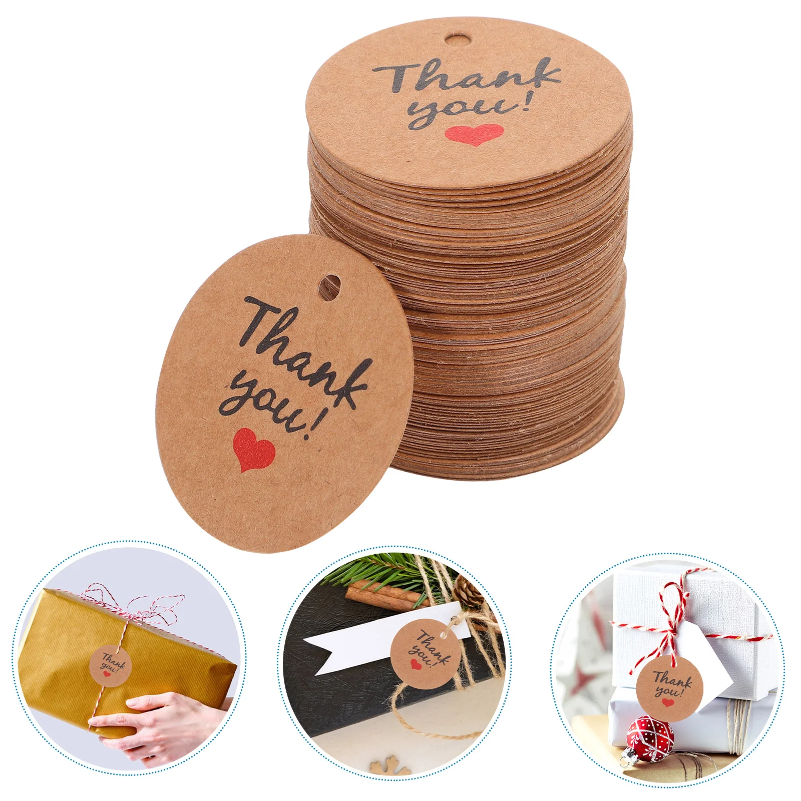 Kraft Paper Hang Tag Muffin Thank You Tags Rustic Wedding Flower Label Christmas Wrapping Package Labels