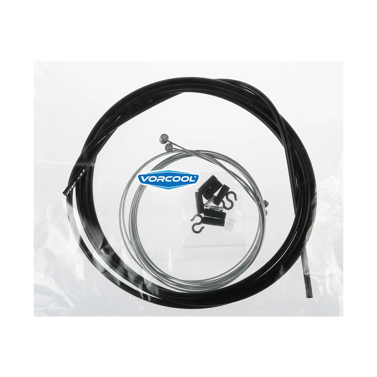 

1Set Bike Brake Cable Housing Universal Black Durable Metal Strong Slick for Road Foldable Bicycle Brake Cable Replacement Kit