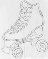 2pc/lot Skate shoes sticker iron on patches iron on transfer patches hot fix rhinestone transfer motifs fixing rhinestones