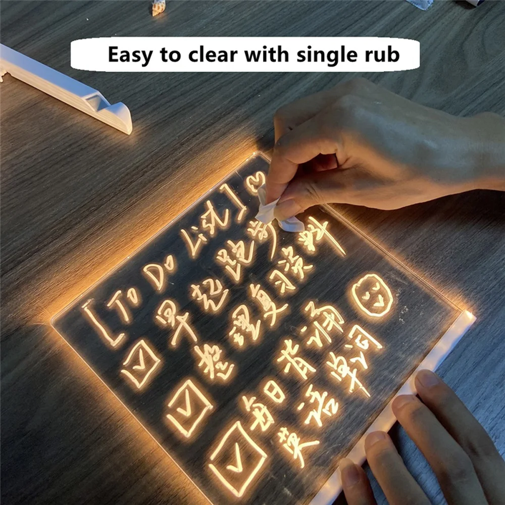 Note Board Creative Led Night Light USB Message Board Holiday Light With Pen Gift For Children Girlfriend Decoration