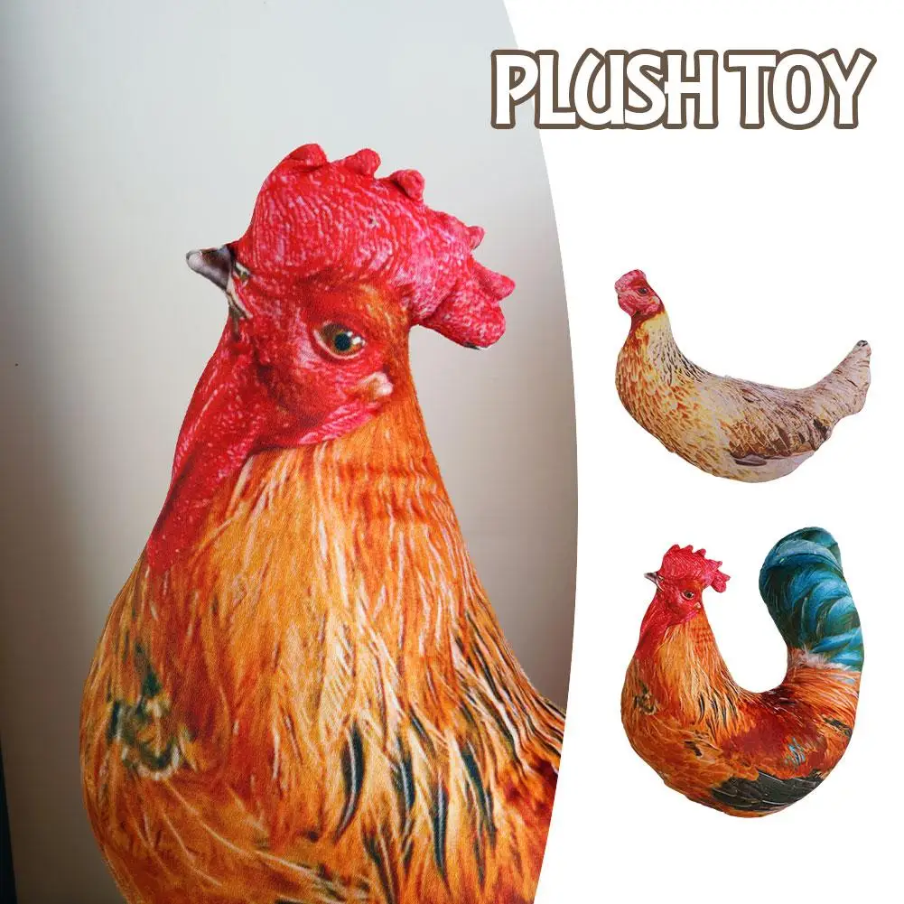 Simulation poule oiseau oie en peluche poupée oreiller coussin jouet créatif en peluche 3D oiseau en peluche peluche poulet doux en peluche jouet