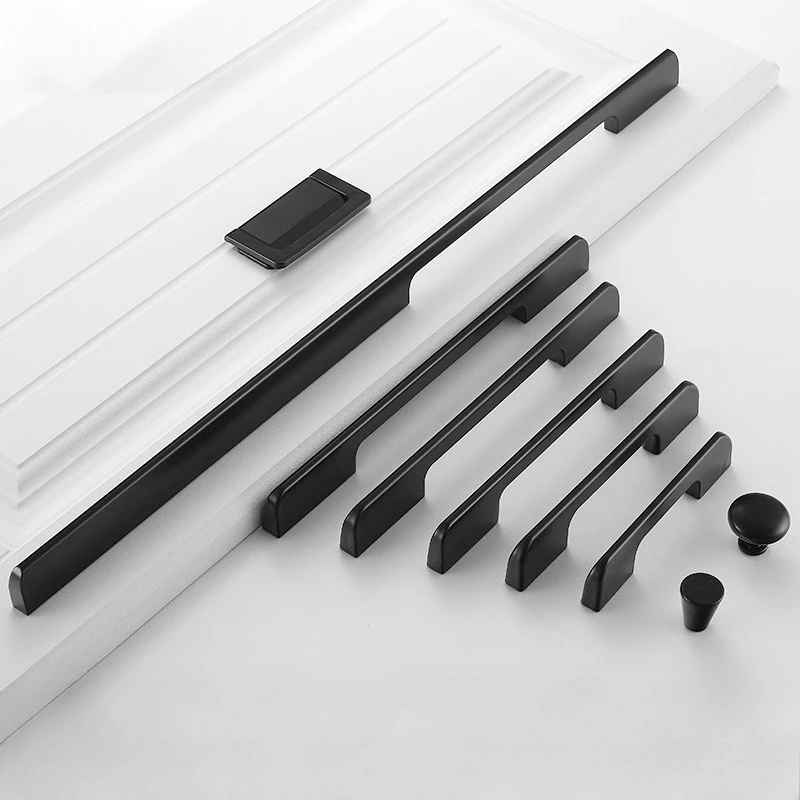 Black Cabinet Door Handle Shoe Cabinet Wardrobe Cabinet Drawer Door Handle Furniture Handle Directly From The Manufacturer