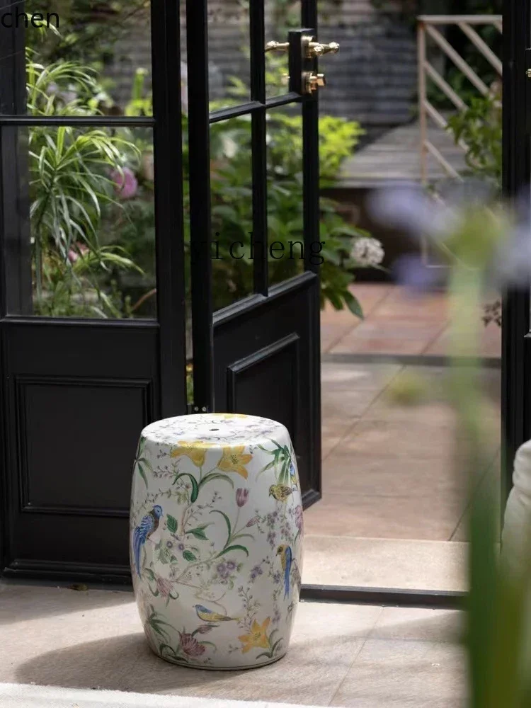 ZML كراك الجليد السيراميك طبل البراز الصقيل متعدد الألوان حافة الرصيف الصينية الجديدة قليلة #2