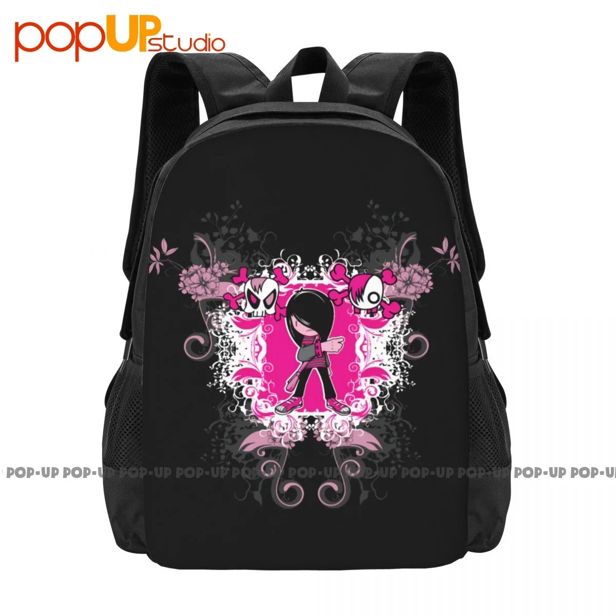 Emo Boy Skeleton Skull Cool Backpack Large Capacity School Shoe Bag Shopping Bag Outdoor Running