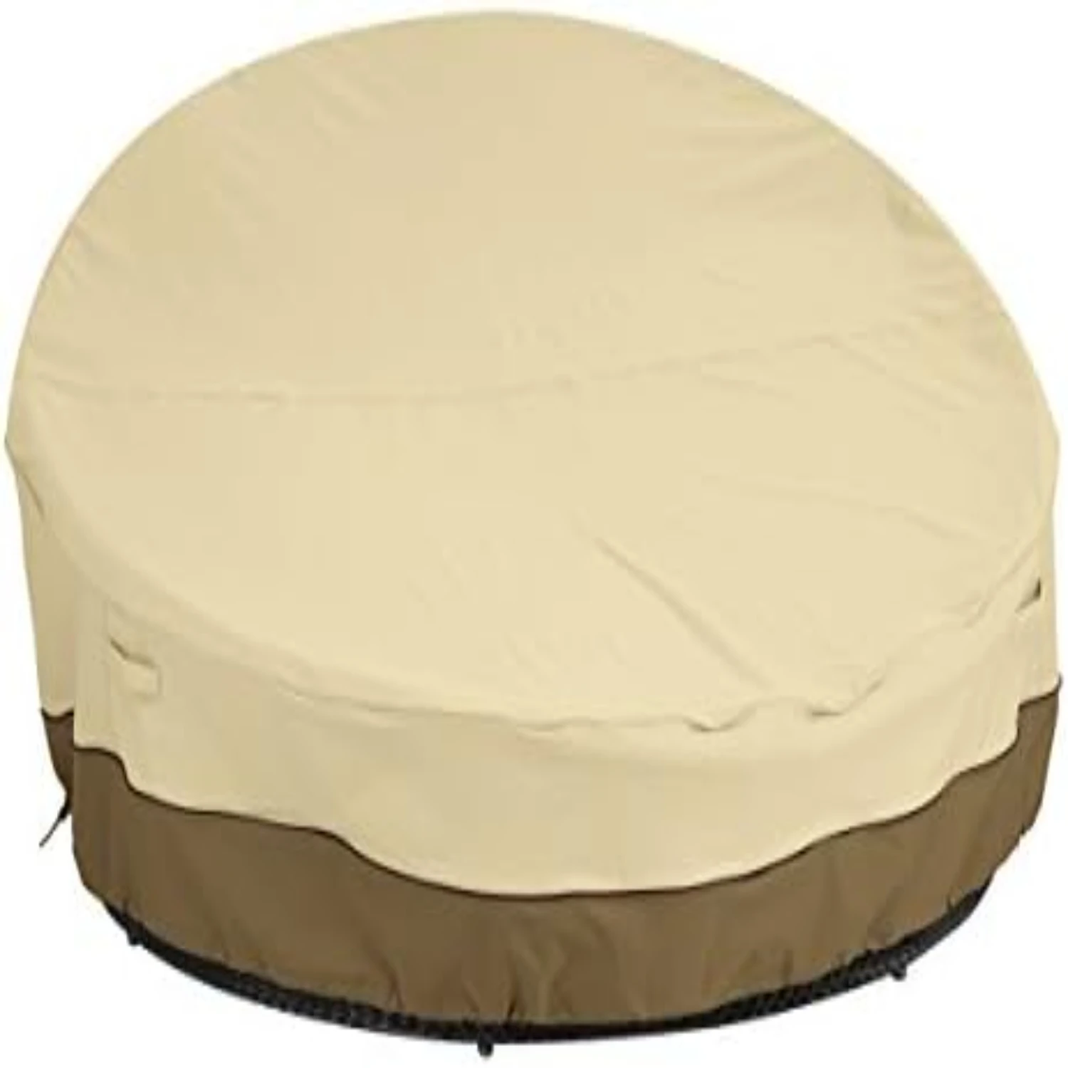 

Veranda 90 Inch Round Daybed Cover - Water-Resistant Furniture Covers in Pebble/Bark/Earth Tones