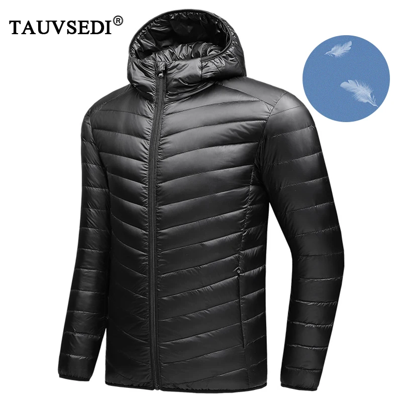 

Winter Men White Duck Down Jacket Coat Men Windproof Warm Hooded Work Jacket Man Outdoor Pocket Ultralight Windbreaker Jacket 6X