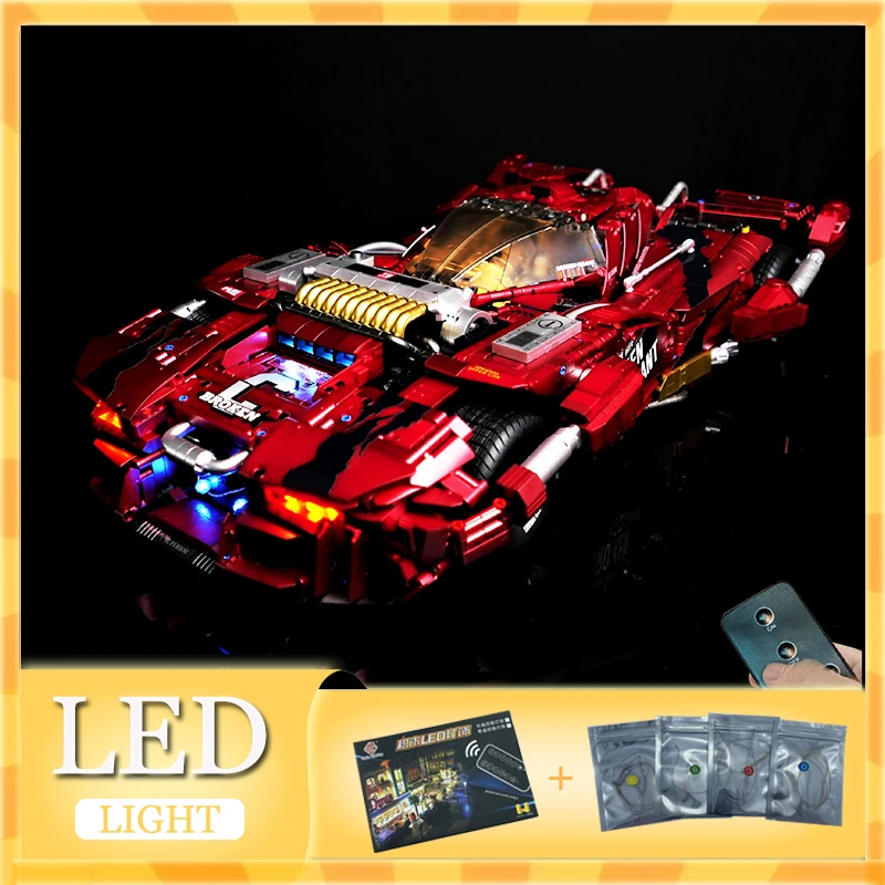 DIY LED Light Kit For LEGO GULY 10619 Technical Sports Car Building Block Set ( Only LED Light,Without Blocks Model)