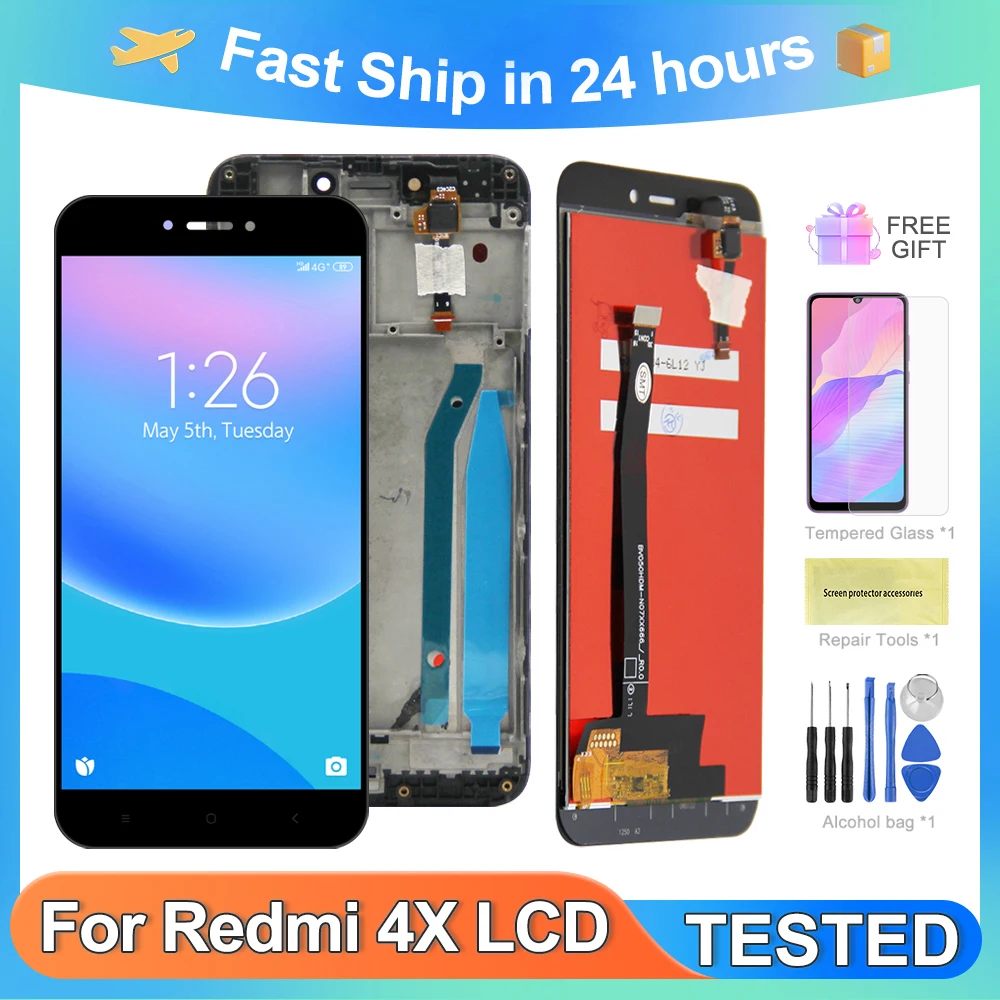 For Xiaomi 5.0\'\'Redmi 4X For  Redmi 4 2016060 2016090 MAG138 LCD Display Touch Screen Digitizer Assembly Replacement