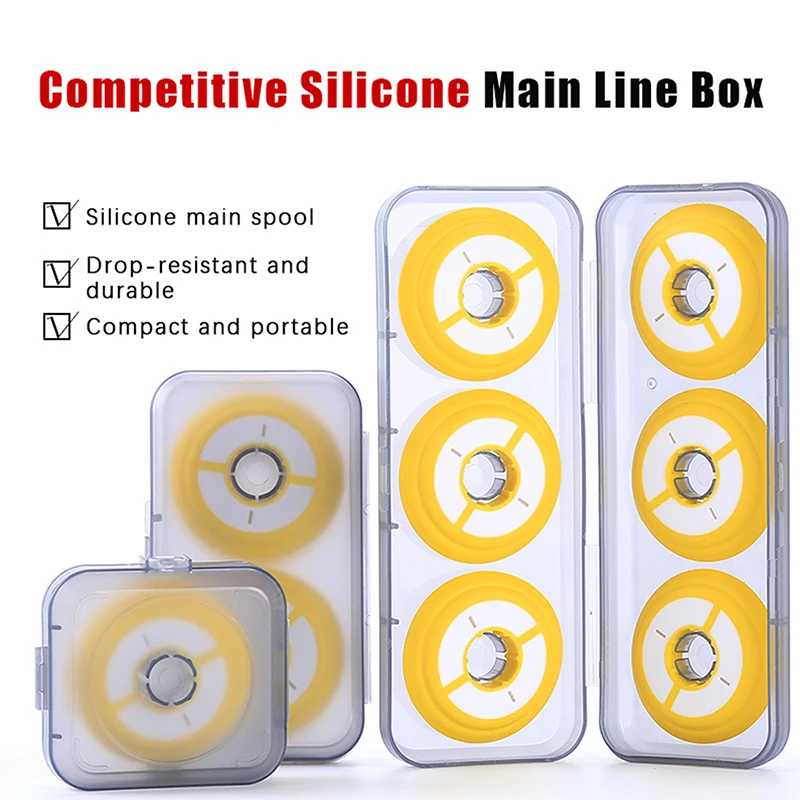 2-6 Spindle Silicone Main Spool W/Box Fishing Main Line Box Winding Board Not Hurting The Line Closed Fishing Main Coil Winding