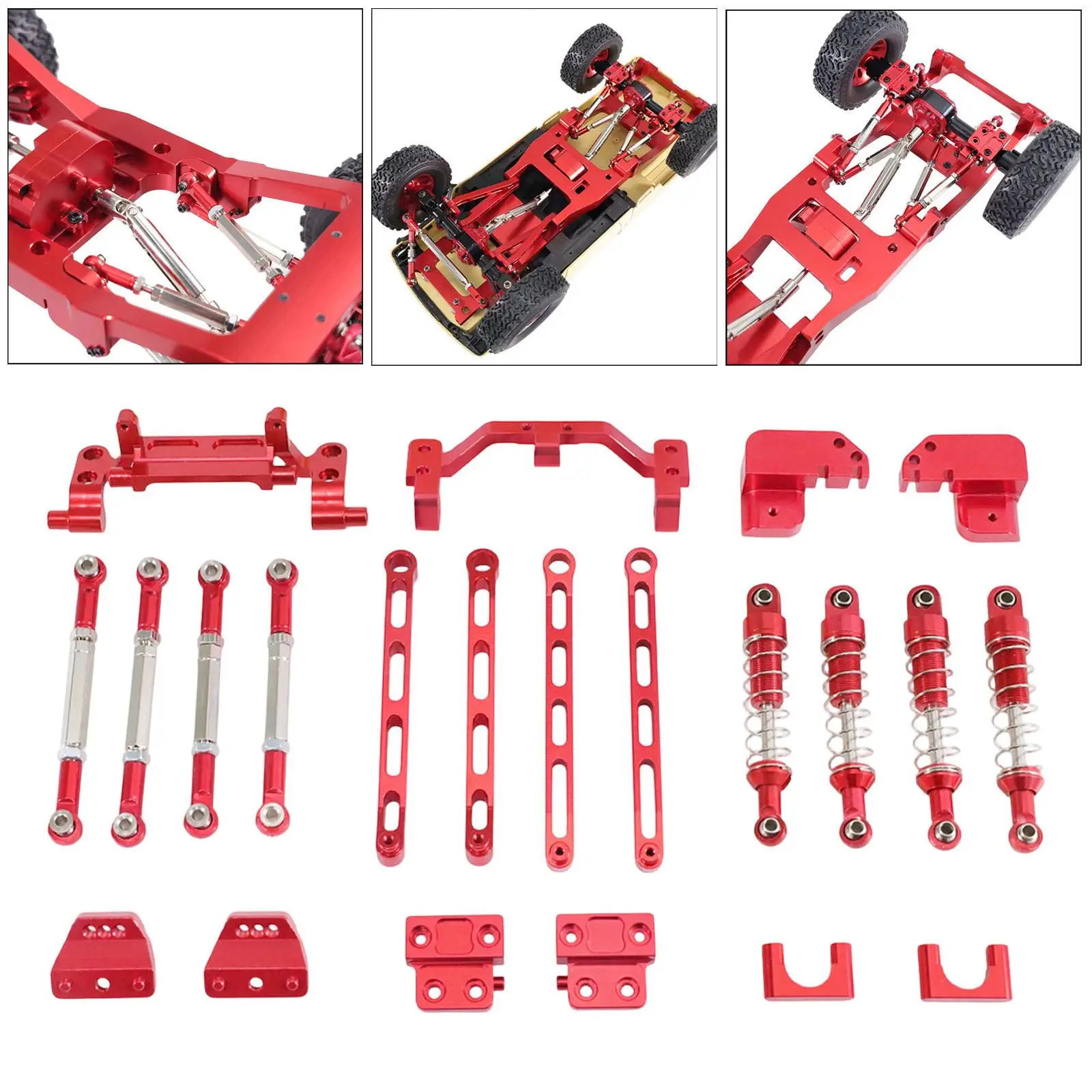 

RC Car Axle Mount Rod Kit Metal Four Link Suspension Upgrade Accessory for LC79 RC Truck DIY Model Car Part