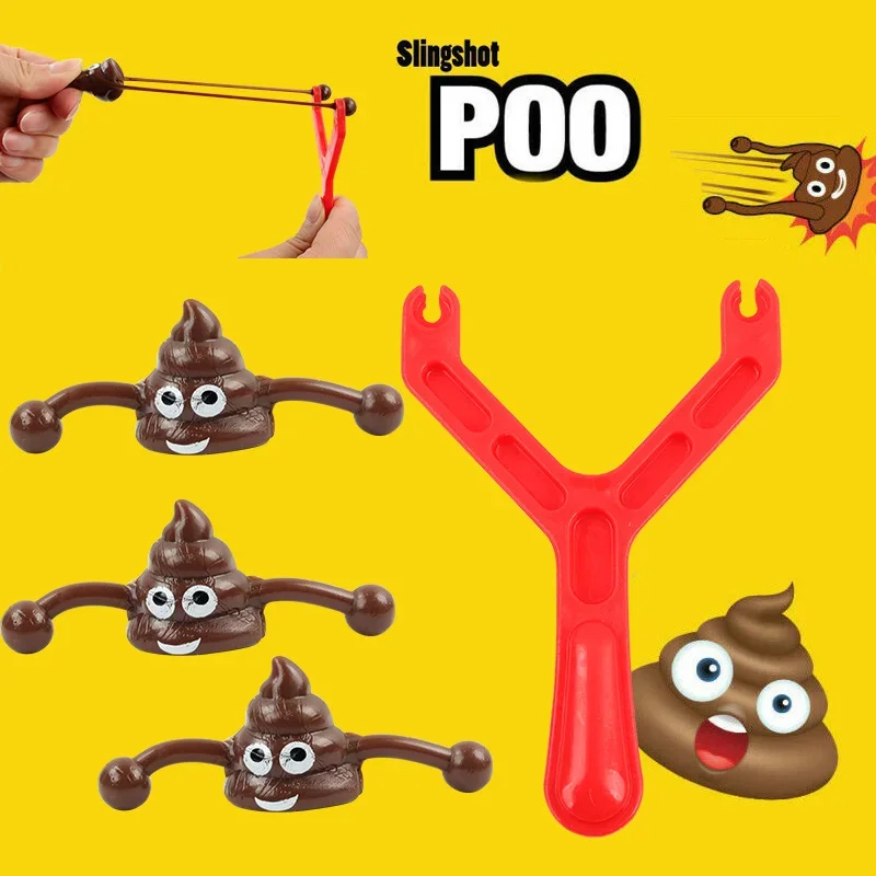 Funny Poo Launcher Tricky Slingshot Children Toys Kids Birthday Party Gifts Wedding Gifts For Guests Christmas Party Favors