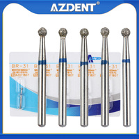 5pcs/pack Dental Diamond Burs Medium FG 1.6mm for High Speed Handpiece Turbine Dentist