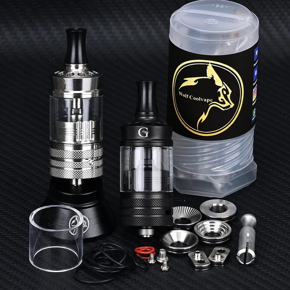 Wolfcoolvape G-Class MTL RTA Atomizer 22mm 3.5ml Tank with 3PCS Air Pin 1.0mm 1.2mm 1.5mm Rebuildable Vape Atomizer for Mods