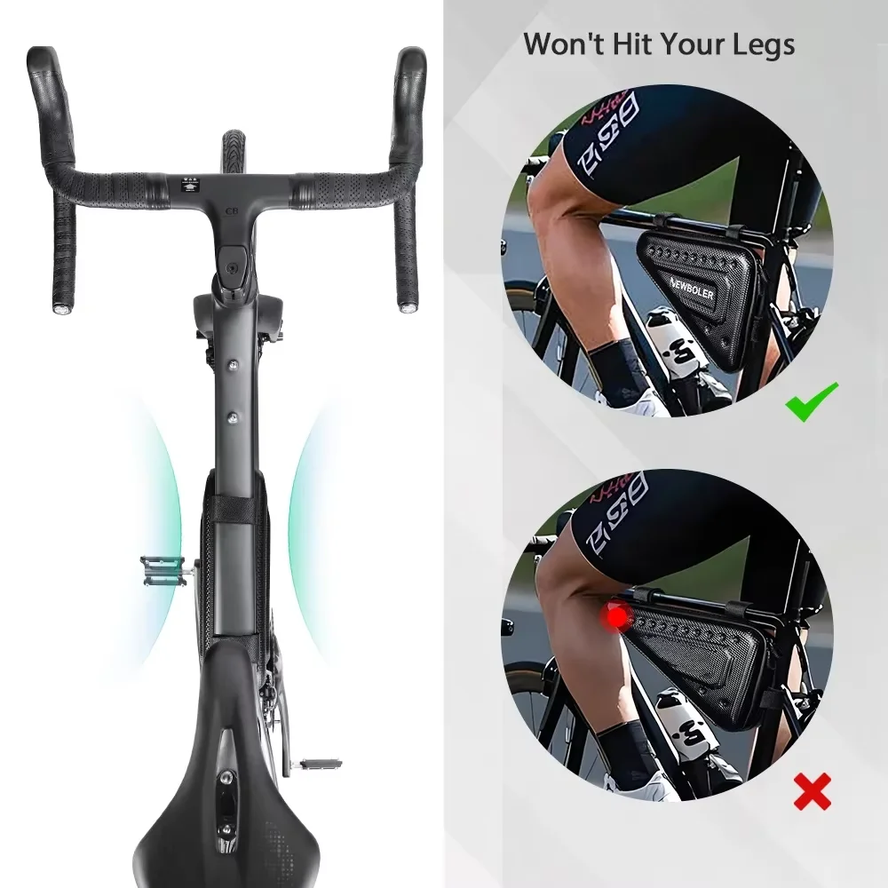 NEWBOLER 100% Waterproof MTB Road Bike Triangle Bag 2.5L Cycling Tube Bag Cycling Frame Front Bag Repair Tools Pannier Bike Bag - view 4