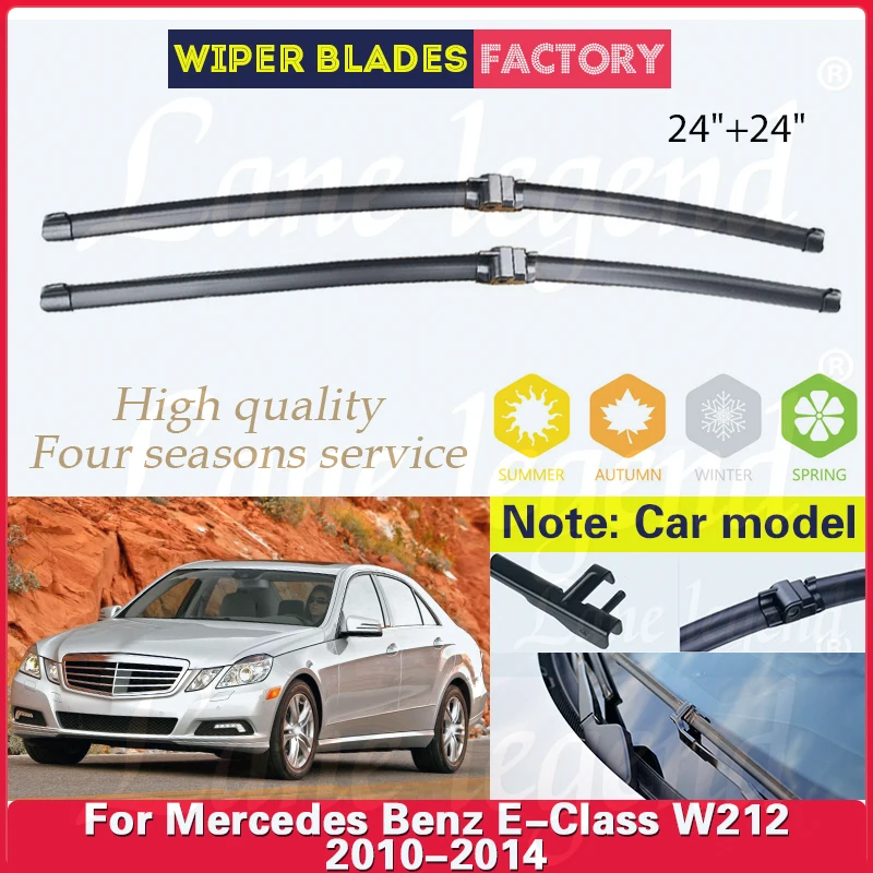 

For Mercedes Benz E-Class W212 2010 2011 2012 2013 2014 Front Wiper Blades Windshield Windscreen Front Window Rain Brush 24"+24"