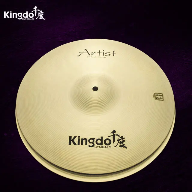 2025 Kingdo بالجملة تصميم جديد اليدوية B20 14 ''الكلاسيكية Hihat الصنج مجموعة طبلة الصنج مجموعة الآلات الموسيقية