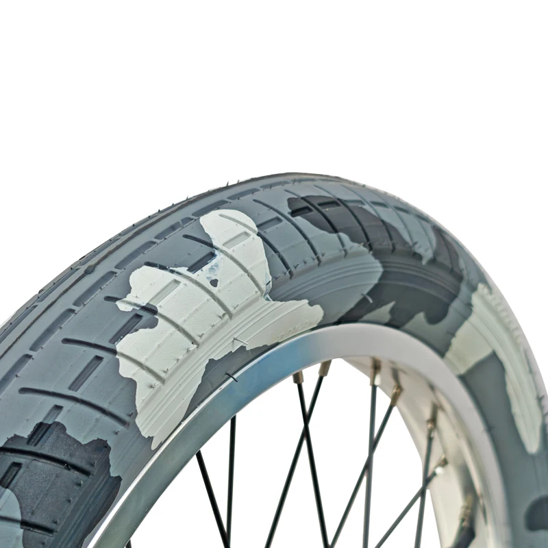 

Extreme performance bicycle street bike wear-resistant outer tire inner tube 20"x2.4" BMX camo grey tire