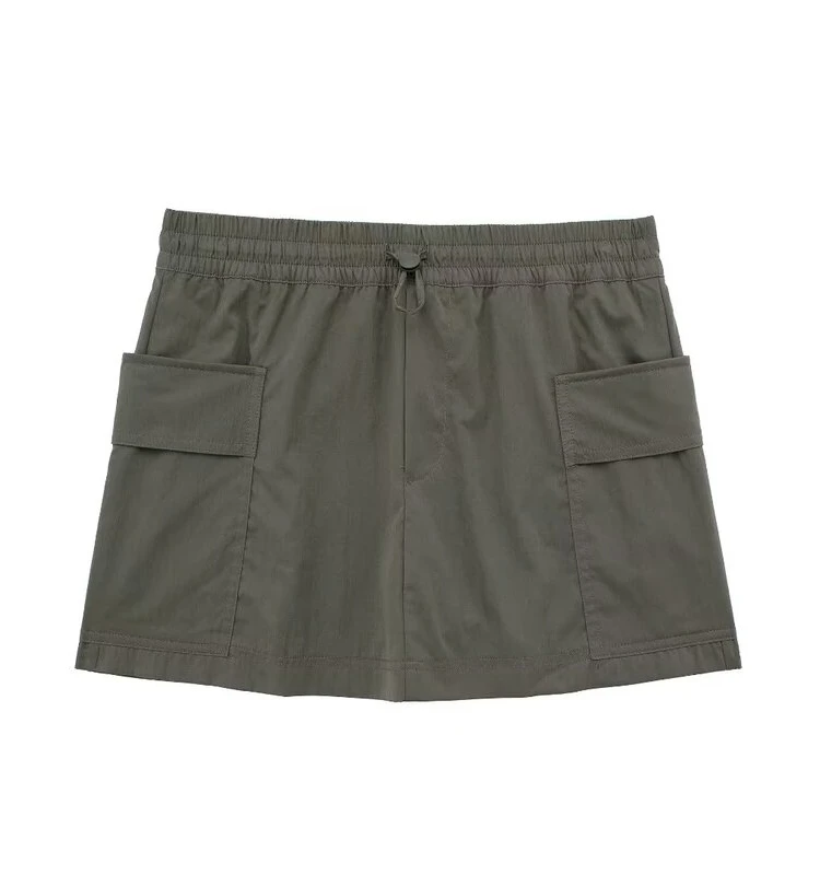 

Fall 2023 Women's Faion Slimming Versatile Mid-Waist ket Skirt Design ort Length Other Material 00% Ladies Premium Ha...