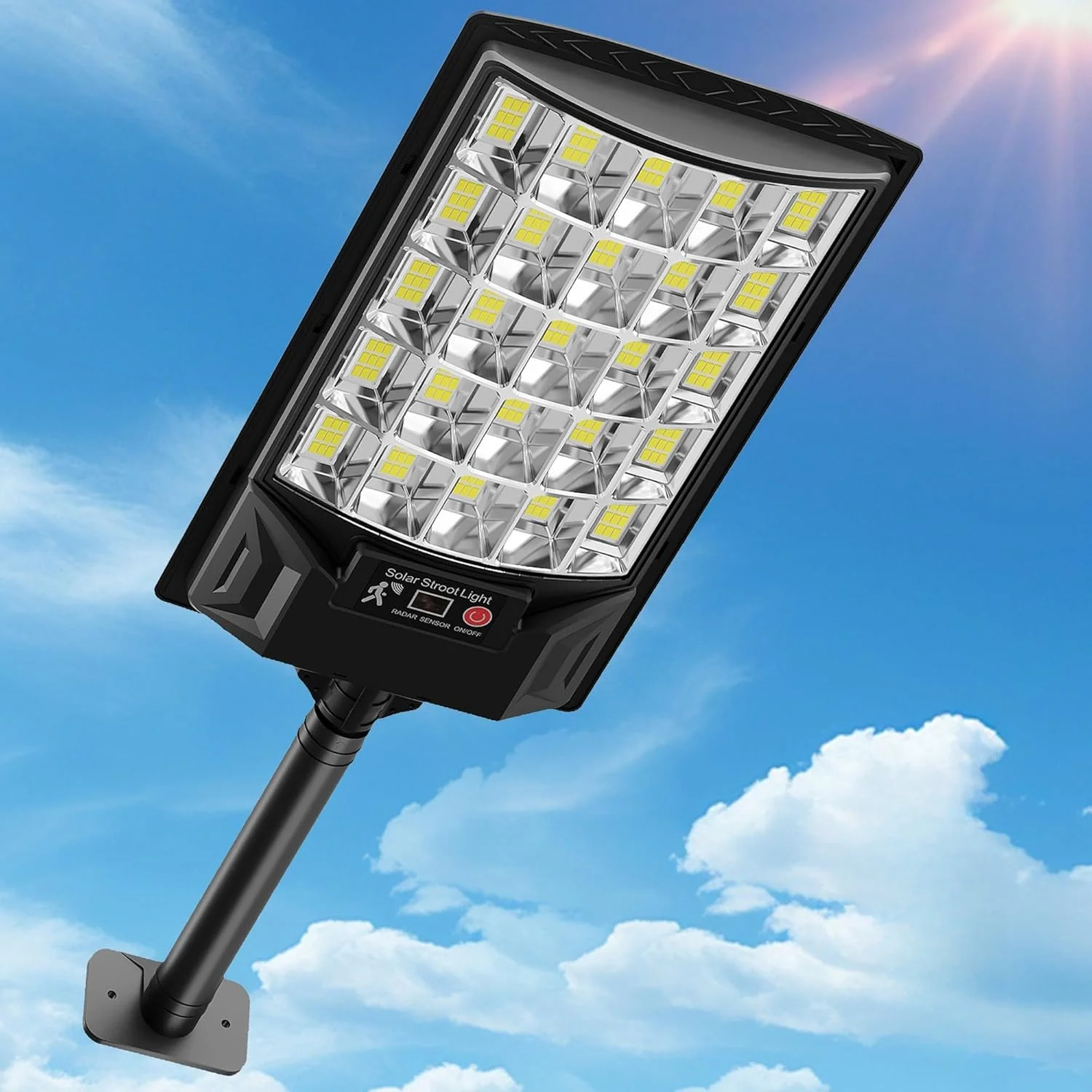 

Солнечные уличные фонари для улицы, водонепроницаемый светодиодный уличный фонарь с датчиком движения, солнечные фонари для улицы для парковки во дворе