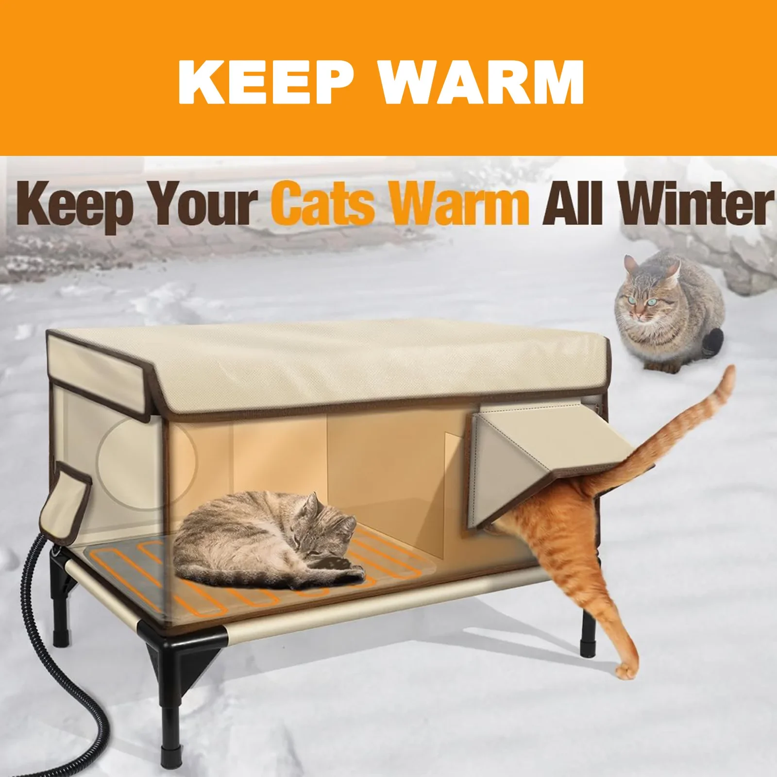 Cross-border hot-selling cat litter Outdoor heating and insulation  Foldable cage  delivery room Pet fence Tent