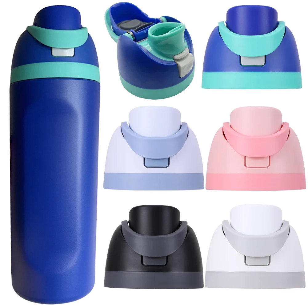 Tapa superior de botella de agua sin fugas, tapa de botella de agua de un solo toque, tapa superior de botella de agua de un botón para taza Owala 16oz 24oz 32oz 40oz