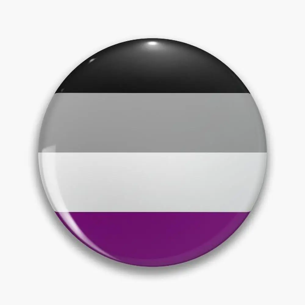 Asexual Flag Pin Buttons Brooches  Jewelry Accessory Customize Brooch Fashion Lapel Badges