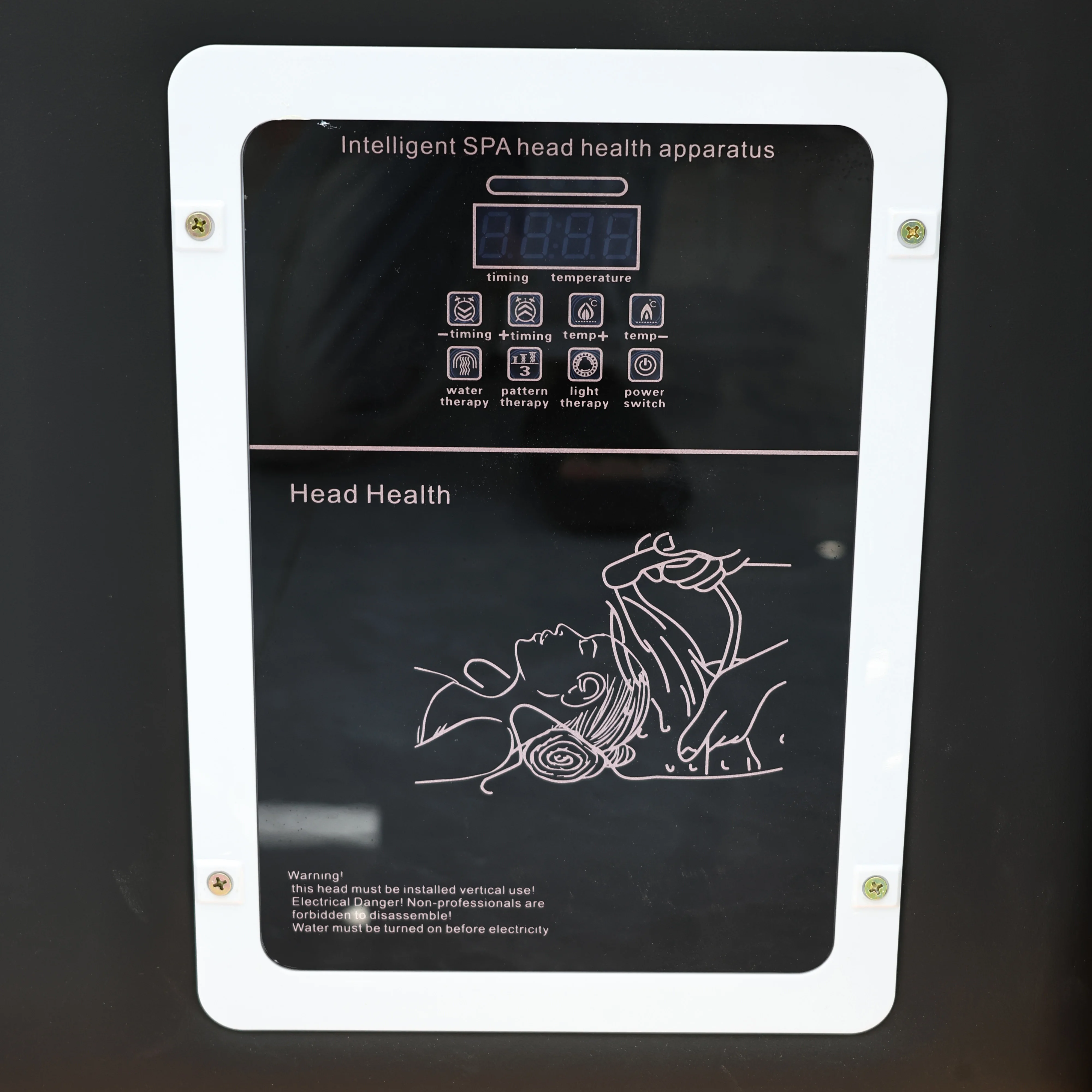 Moderner schwarzer Leder-Fußmassagestuhl, Salon 2-in-1 Shampoo- und Fußbadstation, elektrischer Fußmassagestuhl mit LED-Beleuchtung – Detail 22