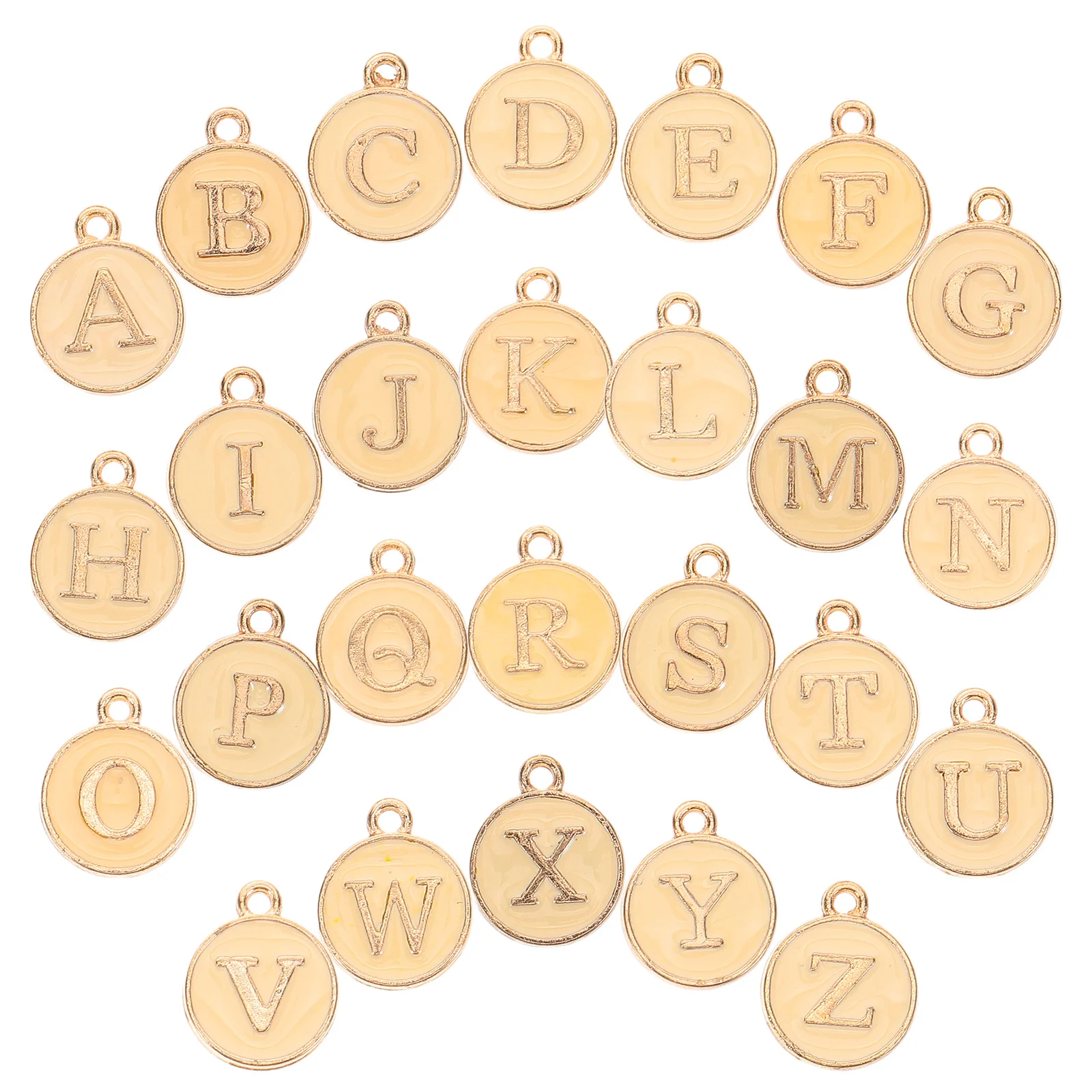 

1Set Alloy Double-Sided Enamel Alphabet A-Z Letter Pendants Charms for DIY Jewelry Making Necklaces Bracelets Initial Charms