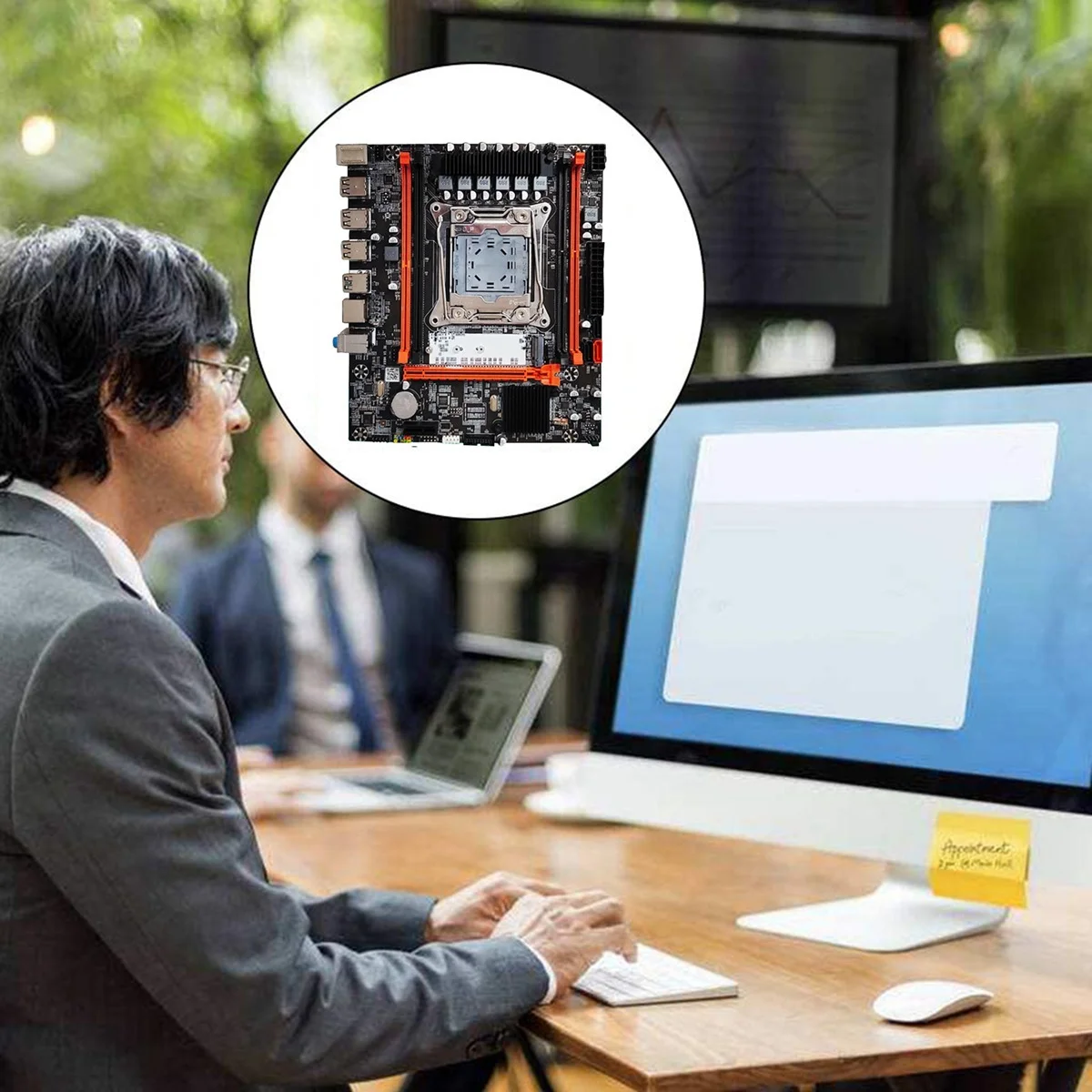 X99H Desktop Motherboard+Switch Cable LGA2011-V3 B85 Chip DDR3X4 ECC Slot M.2 NVME PCI-E 3.0 X16 SATA3.0