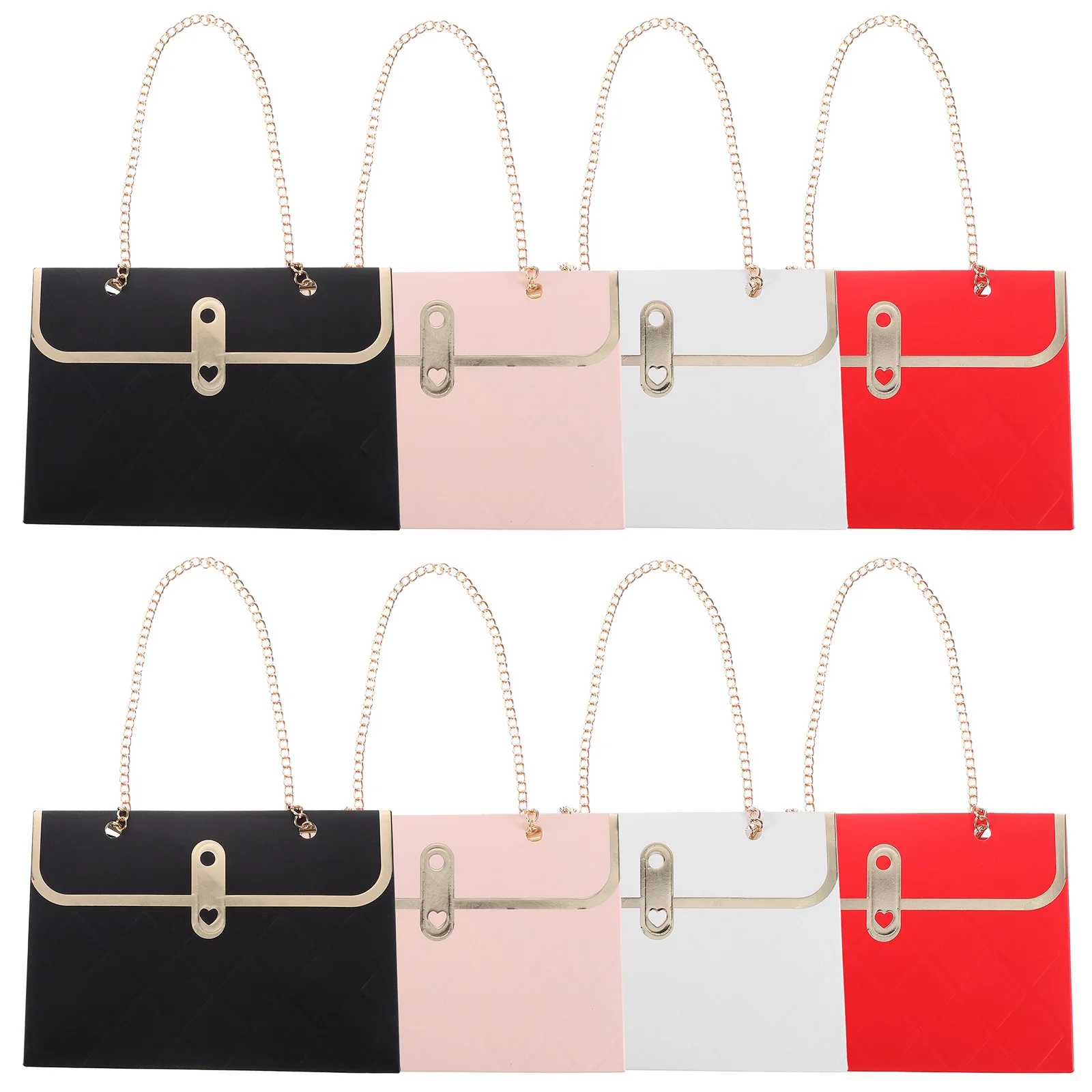 กระเป๋าใส่กระดาษของขวัญแบบพกพา8ชิ้นสำหรับปาร์ตี้ของขวัญภาชนะห่อดอกไม้