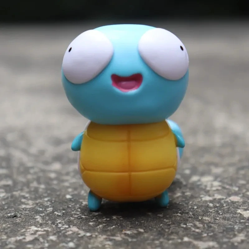 6.5 cm Pokemon Leuke Big-Eyed Starter Squirtle Anime Figuur Desktop Ornament Decoratieve Pop Jongen Trendy Speelgoed Gift Collectible