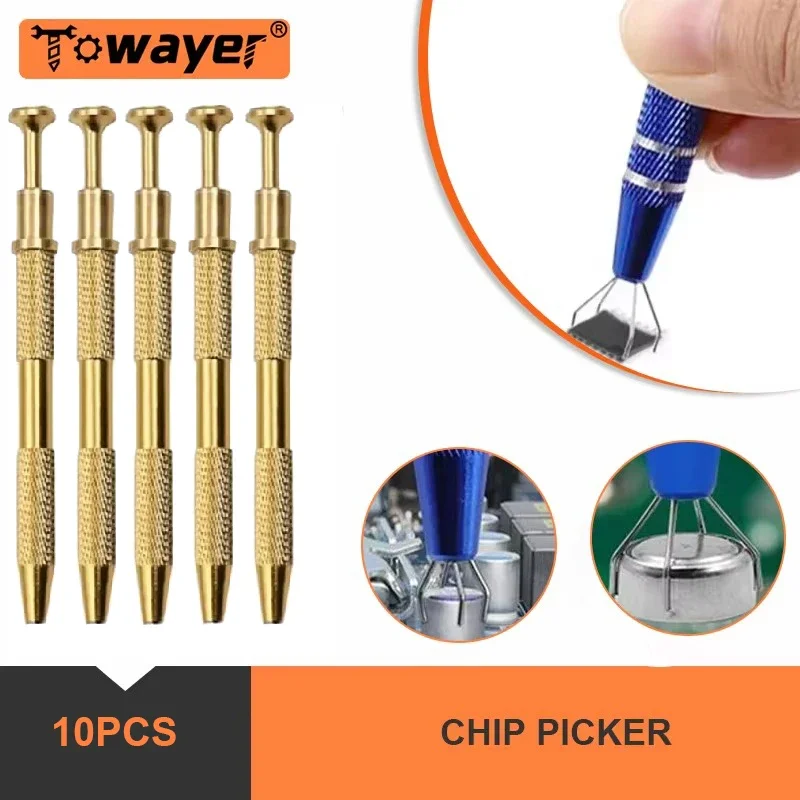 Chip Picker Four-jaw Electronic Component IC Grabber BGA Chip Picker Electronic Part Grabber Electronic Repair Tool