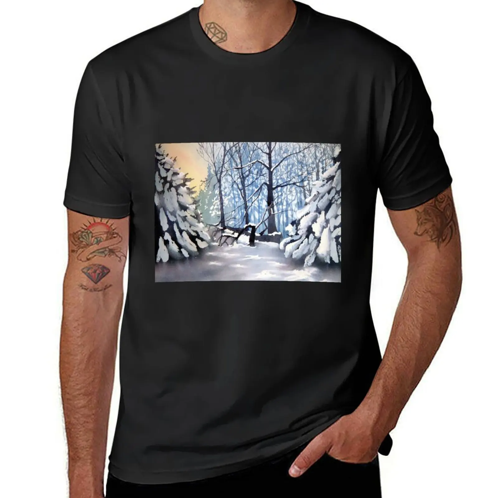 Snowed Under T-shirt Short sleeve tee customs design your own heavyweights men clothing