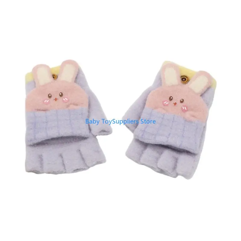 

R1WF Children's Warm Top Gloves Full Finger Miits for Fall and Winter Adventure