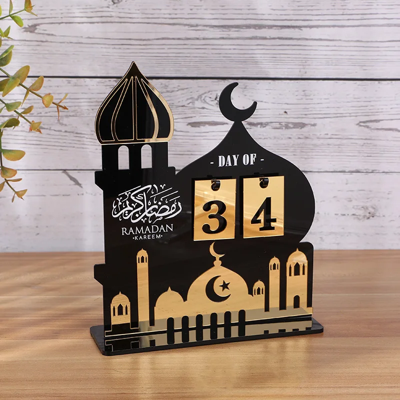 

Ramadan Advent Calendar Eid Mubarak Acrylic Countdown Calendar Islamic Muslim Festival Party Gifts Home Decoration Ornament
