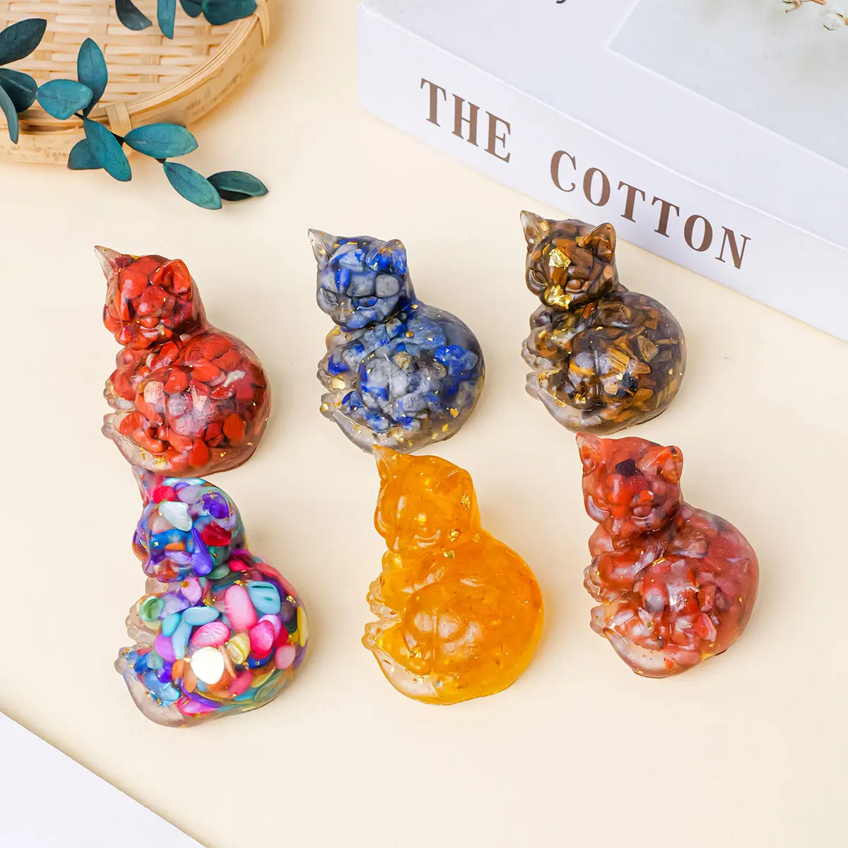 1 قطعة حجر الكريستال الطبيعي يختصر القط تمثال الريكي حجر تمثال تميمة فنغشوي النحت للمنزل مكتب الديكور #4