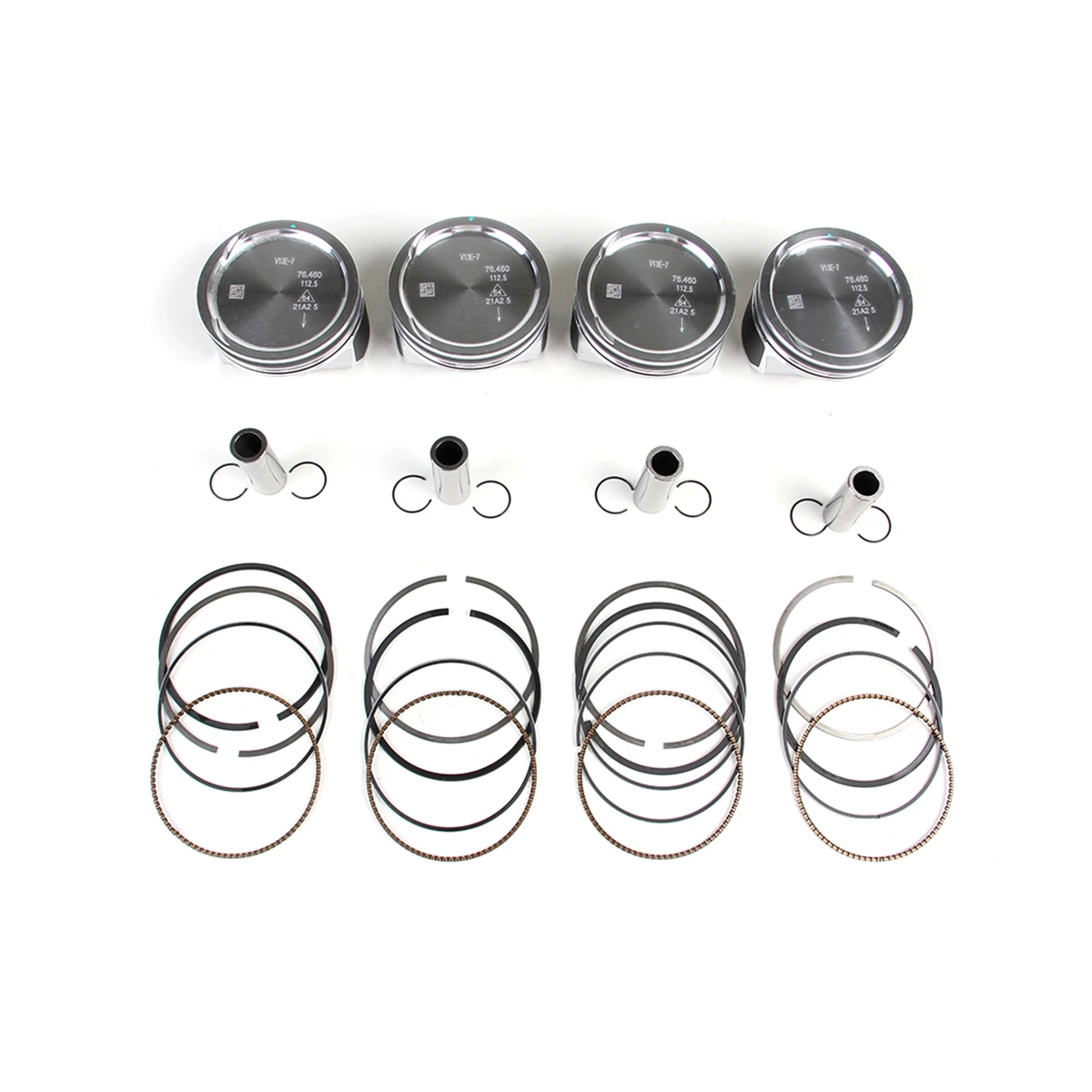 4* 1.6L STD Piston and Ring Set Fit For VW Jetta 13-18 Polo 11-20 CFNA CFNB Skoda Fabia 2011-2015 Seat Ibiza BTS 036107065ET