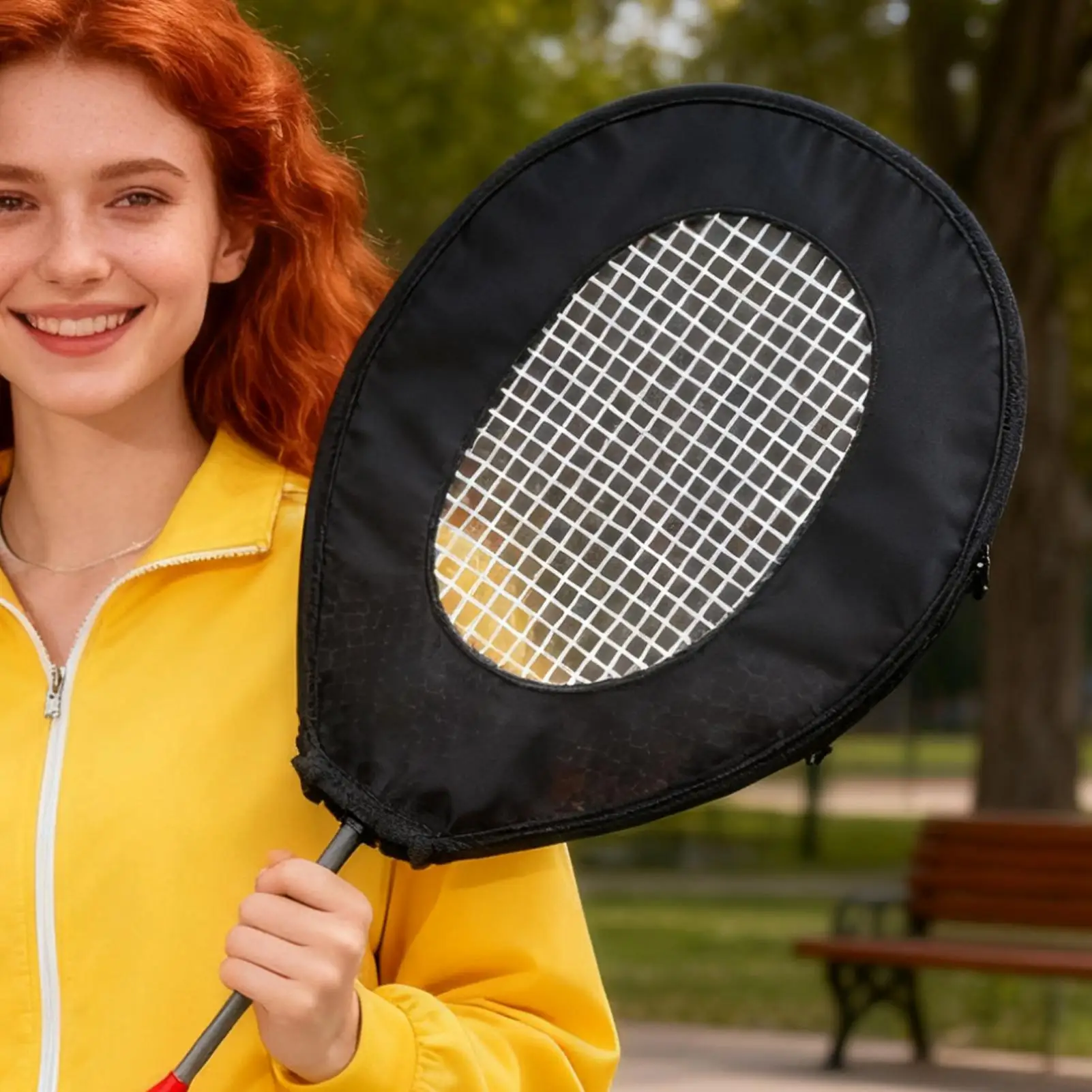 

Badminton Racket Training Cover Exercise Improve Strokes Power Water Repellent Racket Head Cover Indoor Training Beach Sports