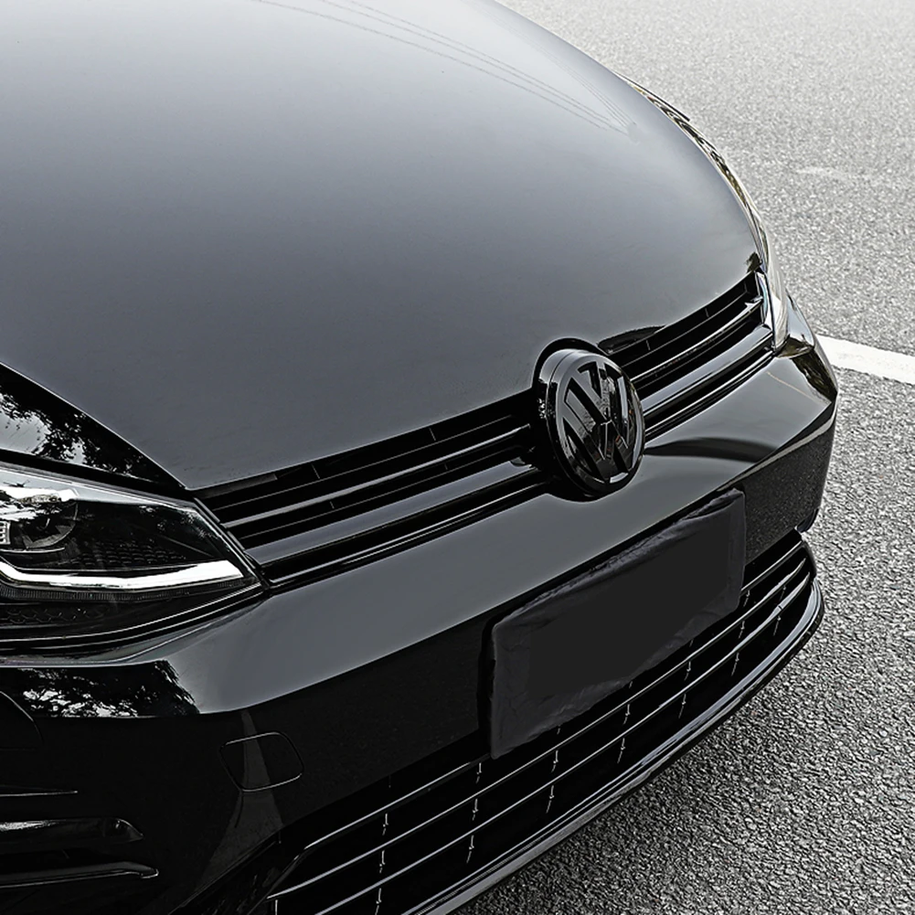 Glossy Black Front Bumper Grille Trim Grill Decoration Strip Cover for VW Golf 7 7.5 MK7 Accessories 2015 2016 2017 2018 2019